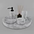 Elegant Marble Bathroom Set 3D model small image 1