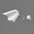 Inodesign Beghina 40.2815 Modern Pendant Light in Brass & White 3D model small image 1