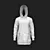 Logoless Low-Poly Hoodie: Sleek Style 3D model small image 2