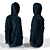 Logoless Low-Poly Hoodie: Sleek Style 3D model small image 3