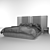 Elegant Rugiano Bed: Stylish Design 3D model small image 3