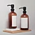 Sleek Shower Duo: Shampoo & Conditioner Dispensers 3D model small image 1