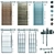  Versatile Sliding Doors: 5 Types, Multiple Materials 3D model small image 5