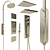 Luxury Armani Roca Shower Set 3D model small image 1