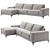 Valery Corner Sofa: Sleek and Spacious 3D model small image 4