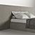 Elegant Fabric Pianca Bed 3D model small image 3