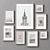 Versatile Set of 8 Picture Frames 3D model small image 3