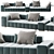 Minotti Freeman Seating System 3D model small image 3