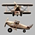 Mini Wooden Toy Airplane 3D model small image 7