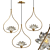 Lotus Flower Crystal Pendant Lamp 3D model small image 2