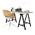 Elegant Workspace Set: Desk, Lamp & Conference Chair 3D model small image 1