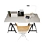 Elegant Workspace Set: Desk, Lamp & Conference Chair 3D model small image 3