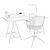 Elegant Workspace Set: Desk, Lamp & Conference Chair 3D model small image 4