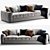 Sophisticated Flexform Asolo Sofa 3D model small image 3