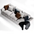 Sophisticated Flexform Asolo Sofa 3D model small image 4