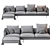 Flamingo Zanotta Sofa: Premium Comfort and Elegant Design 3D model small image 3