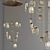 Golden Murano Glass Pendant Lamp 3D model small image 1