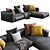 Grandemare Flexform Sofa: Sophisticated Comfort 3D model small image 5