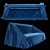 Elegant Mantilla Fiori Sofa 3D model small image 3