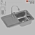 Modern Single Bowl Sink 3D model small image 1