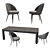 Modern Oak Dining Set: Atelier Table & Cooper Chair 3D model small image 1