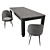 Modern Oak Dining Set: Atelier Table & Cooper Chair 3D model small image 2