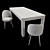 Modern Oak Dining Set: Atelier Table & Cooper Chair 3D model small image 4