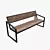 Urban Loft Park Bench 3D model small image 1