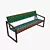 Urban Loft Park Bench 3D model small image 4