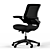 Modway Black Mesh Seat Office Chair 3D model small image 2