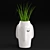 Modern Face Ceramic Vase 3D model small image 2