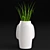 Modern Face Ceramic Vase 3D model small image 3