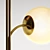 Elegant Brass & Opal Glass Floor Lamp 3D model small image 5