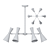 Sandglass-shaped Chandelier: Lampatron EVERT CH 6 3D model small image 3