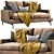 Verzelloni Larsen Sofa: Modern Italian Elegance 3D model small image 1