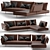 Luxury Divine Upholstered Sofa 3D model small image 1