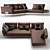 Luxury Divine Upholstered Sofa 3D model small image 3