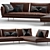 Luxury Divine Upholstered Sofa 3D model small image 4