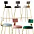 Nordic Iron Bar Stool: Sleek and Stylish 3D model small image 2