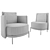 Elegant Minotti TAPE Armchair 3D model small image 14