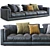 Modern Flexform Sofa Lucien: Stylish and Functional 3D model small image 1