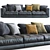 Modern Flexform Sofa Lucien: Stylish and Functional 3D model small image 4