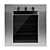 Elegant Glass & Stainless Oven 3D model small image 4