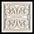 Elegant Gypsum Gold Wall Panel 3D model small image 3