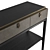 Luxury Leather and Brass Console 3D model small image 6