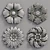 Dimensional Decorative Wall Rosettes 3D model small image 4