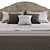 Elegant Escada Bed - Grey 3D model small image 2