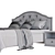 Elegant Escada Bed - Grey 3D model small image 5