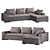 Luxury OM Leonardo Sofa 3D model small image 1