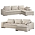 Luxury OM Leonardo Sofa 3D model small image 2